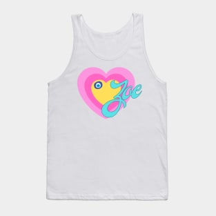 Zoe in Colorful Heart Illustration Tank Top